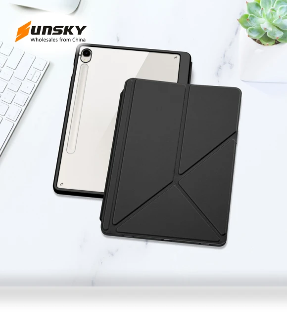Smart Leather Tablet Case for Samsung Galaxy Tab S9 / S9 FE with Stand Function — Keyboard Cases, DUX DUCIS
