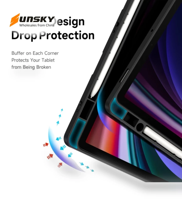 Smart Leather Tablet Case for Samsung Galaxy Tab S9 / S9 FE with Stand Function — Keyboard Cases, DUX DUCIS