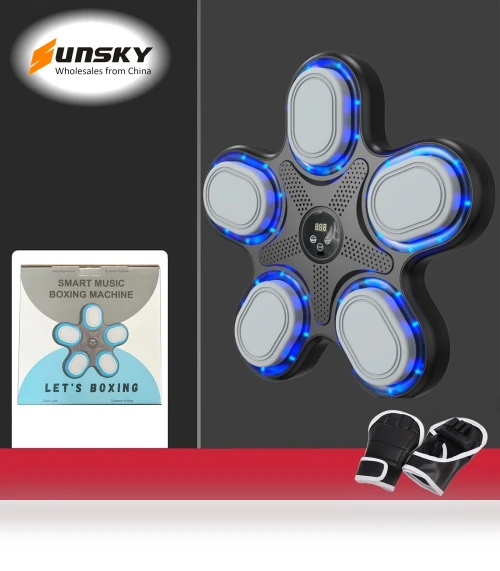 Smart Music Boxing Machine with Bluetooth and LED Lights — Boxing Training Gear