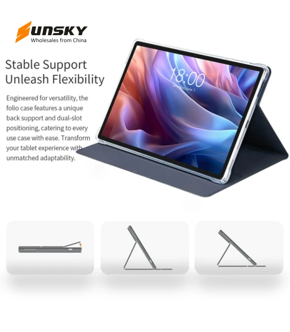 Anti-slip Texture Smart Tablet Leather Folio Case — Protective Cases, Teclast