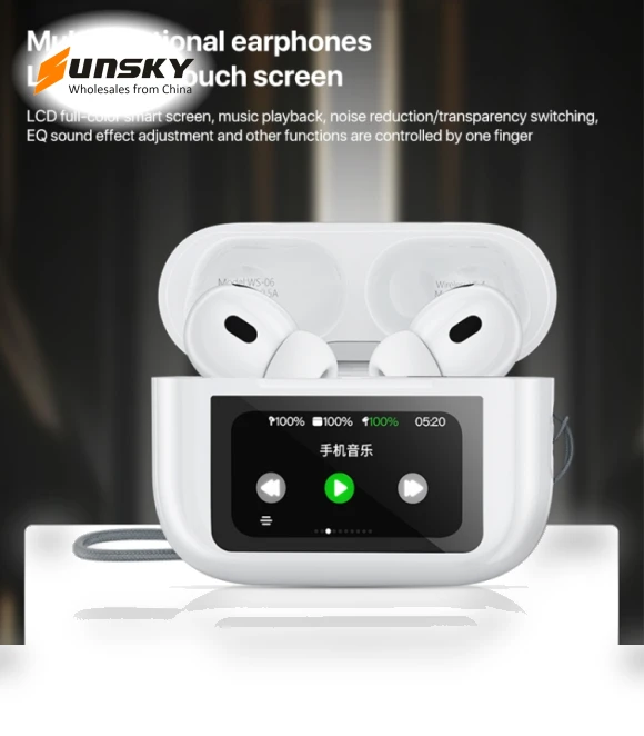 Smart Color Screen Noise Reduction Wireless Bluetooth Earphones — Audio Gear, WEKOME