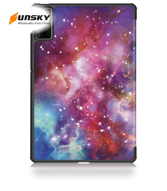 3-Fold Holder Smart Leather Tablet Case for Xiaomi Redmi Pad SE — Protective Cases, Xiaomi