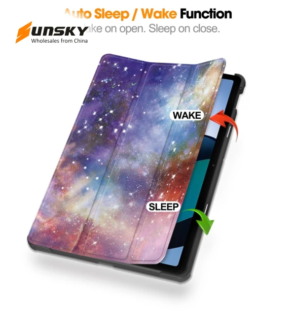3-Fold Holder Smart Leather Tablet Case for Xiaomi Redmi Pad SE — Protective Cases, Xiaomi