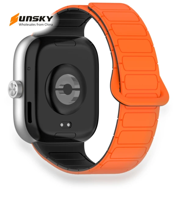 Dual Color Strong Magnetic Buckle Silicone Watch Band — Fitness Bands, Xiaomi
