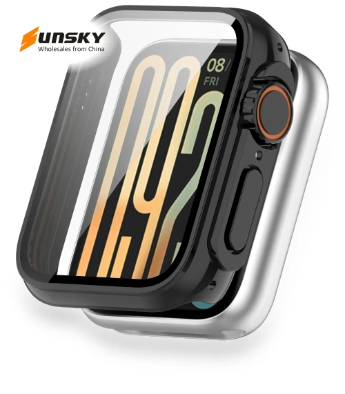 Tempered Film Integrated PC Watch Protective Case for Xiaomi Smart Band 9 Pro — Smartwatch Accessories, Xiaomi