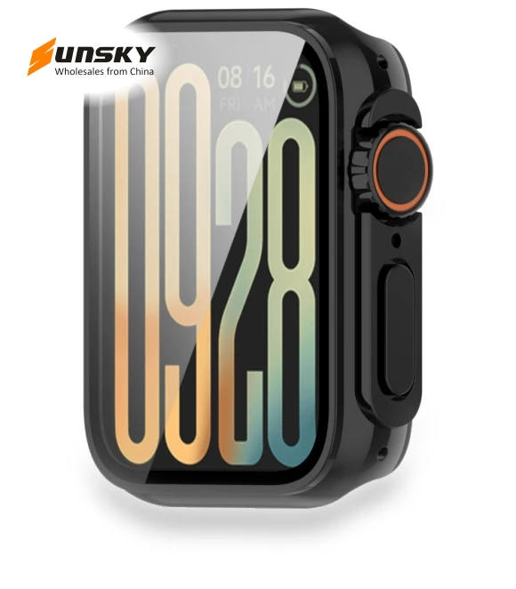 Tempered Film Integrated PC Watch Protective Case for Xiaomi Smart Band 9 Pro — Smartwatch Accessories, Xiaomi