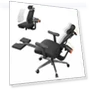 Ergonomic Chair with Footrest, Auto-Following Backrest Headrest, Adaptive Lower Back Support - Black — Back & Seat Cushions, NEWTRAL