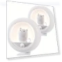 Cute Cat Motion Sensor Night Light - 2 Pack, Cordless Rechargeable LED — Night Lights
