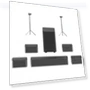7.1 Soundbar with Wireless Subwoofer and Speaker Stands — Sound Bars, Ultimea