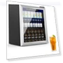 76 Can Mini Fridge with Glass Door, Adjustable Shelves — Drink Coolers, Erivess