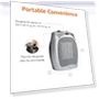 Ceramic Space Heater, Portable Heater for Indoor Use — Portable Heating Solutions, Amazon Basics
