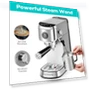 20 Bar Espresso Machine with Milk Frother — Coffee & Espresso Combos, CASABREWS
