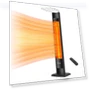 Outdoor Indoor Electric Patio Heater, 1500W Portable Tower Infrared Heater — Patio Heaters, thermomate