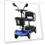 4 Wheel Compact Foldable Electric Mobility Scooter with Lights and Basket — Mobility Scooters, WheelWavi