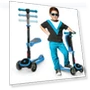Adjustable Height Foldable Scooter with Removable Seat for Kids — Push Scooters, SKIDEE