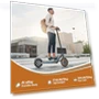 Electric Scooter with 350W Motor, 21 Miles Range, 19 Mph Top Speed — Push Scooters, VOLPAM