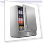 Outdoor Refrigerator 24 Inch Wide, Stainless Steel Beverage Refrigerator 176 Can — Mini Fridges, Tylza