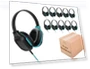 DropTech On-Ear Wired Headphones for Kids - 10 Pack — In-Ear Headphones, Gumdrop Cases