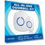 Wireless Doorbell Kit with LED Flash - 1 Button & 2 Chime Receivers — Kits, SadoTech