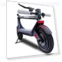 Electric Scooter with Shock Absorbing Tires — Electric Vehicles, MEGAWHEELS
