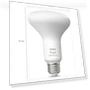 Smart 85W BR30 LED Bulb - White and Color Ambiance Color-Changing Light - 4 Pack — LED, Philips Hue