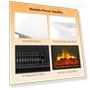 Freestanding Electric Fireplace Stove Space Heater with Realistic Flame — Tabletop Fireplaces, Bonnlo