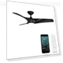 Smart Indoor and Outdoor 3-Blade Ceiling Fan with Adjustable LED Light Kit — Ceiling Fan Wall Controls, Modern Forms