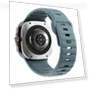 Wave Texture Reverse Buckle Silicone Watch Band — Smartwatch Straps, Samsung