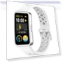 Metal Head Round Hole Nail Button Silicone Watch Band — Girls' Watch Straps, Huawei