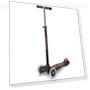 Three Wheeled Lean-to-Steer Scooter with LED Wheels — Push Scooters, Micro