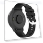 Liquid Glossy Silver Buckle Silicone Watch Band — Fitness Bands, Garmin