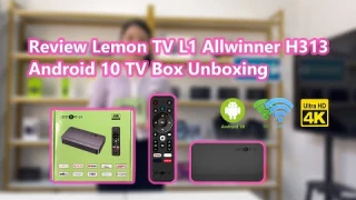 Review Lemon TV L1 Allwinner H313 Android 10 TV Box Unboxing