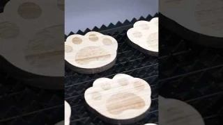 AlgoLaser 22W Delta offline laser cutting 1.2cm wood for making coasters | Small business idea