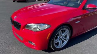 2014 BMW 550i JAPANROT Red walk around