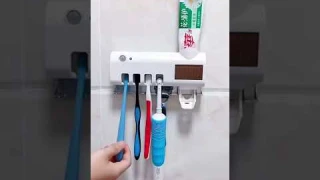 UV Light Toothbrush Sterilizer Toothbrush Holder Toothbrush Cleaner  Automatic Toothpaste Dispenser