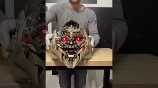 This helmet is so real! Megatron! #transformers #megatron #unboxing #optimusprime #robot