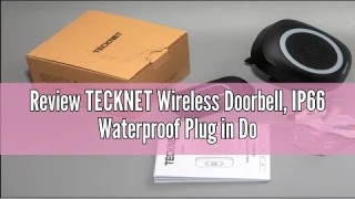 Review TECKNET Wireless Doorbell, IP66 Waterproof Plug in Doorbell with RGB Light, Portable Cordless