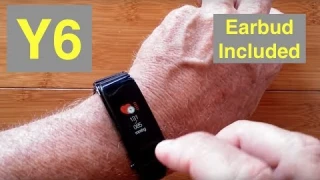 Y6 Combo Smart Bracelet / Earphone, Blood Pressure, Fitness Tracker: Unboxing and 1st Look