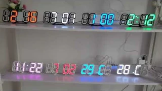 3D Led Digital Clock Wall Deco Glowing Night Mode Adjustable Electronic Table Clock