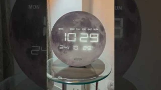XECH Solaris | Digital Wall Clock for Living Room | Designer Wall Clock for Bedroom | Moon Design