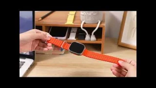 apple watch silicone strap s8 generation 7654SE reverse buckle iwatch marine strap@Viico_Go