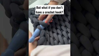 How to crochet without a crochet hook #shorts