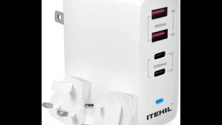 ITEHIL 100W 4 Port Portable Type C GaN Tech Wall Charger