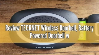 Review TECKNET Wireless Doorbell, Battery Powered Doorbell with RGB Light, IP66 Waterproof Portable
