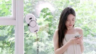 Liectroux HCR-10 Window Cleaning Robot with Water Spraying Function, Brushless Motor, AI Map Routing