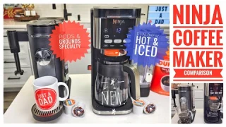 Ninja DualBrew CFP101 Hot & Iced vs Ninja Pods & Grounds PB051 Coffee Maker Comparison