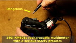 140 - Review of the Kaiweets KM601s rechargeable smart multi-meter with a serious safety problem