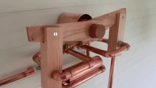 Copper, oak and cowbell doorbell (Wired and battery powered)