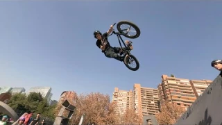 Riders show off their skills at World BMX Day in Chile | AFP