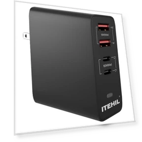 100W Smart Fast Charger USB-C PD Wall Charger 4 Ports — Chargers, ITEHIL